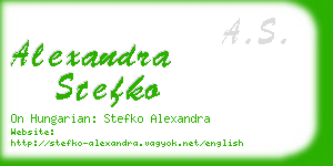 alexandra stefko business card